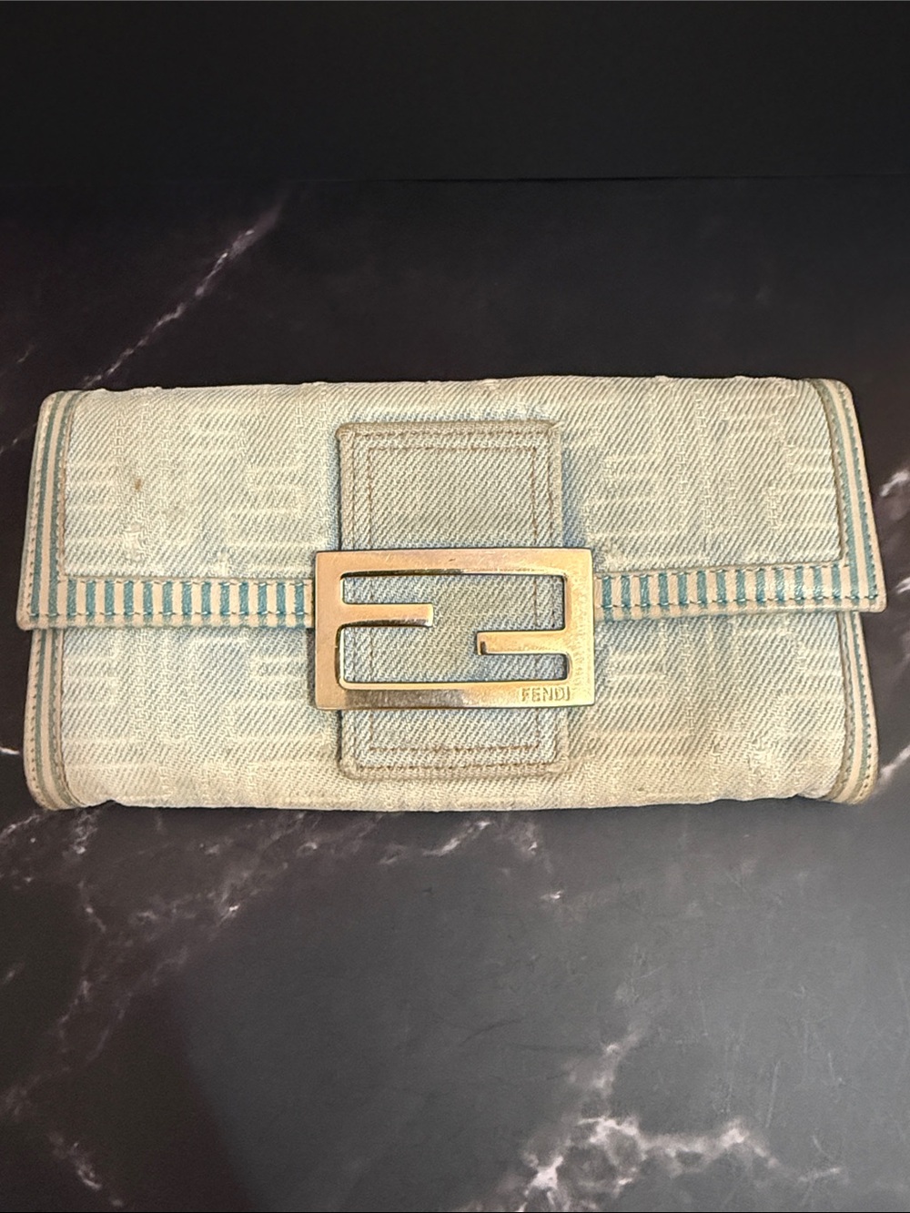 Fendi Denim Clutch Wallet